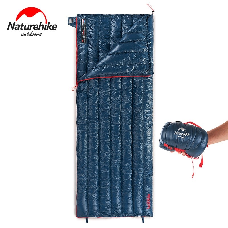 Naturehike 570g Ultralight Waterproof White Goose Down Sleeping Bag Dark Blue M