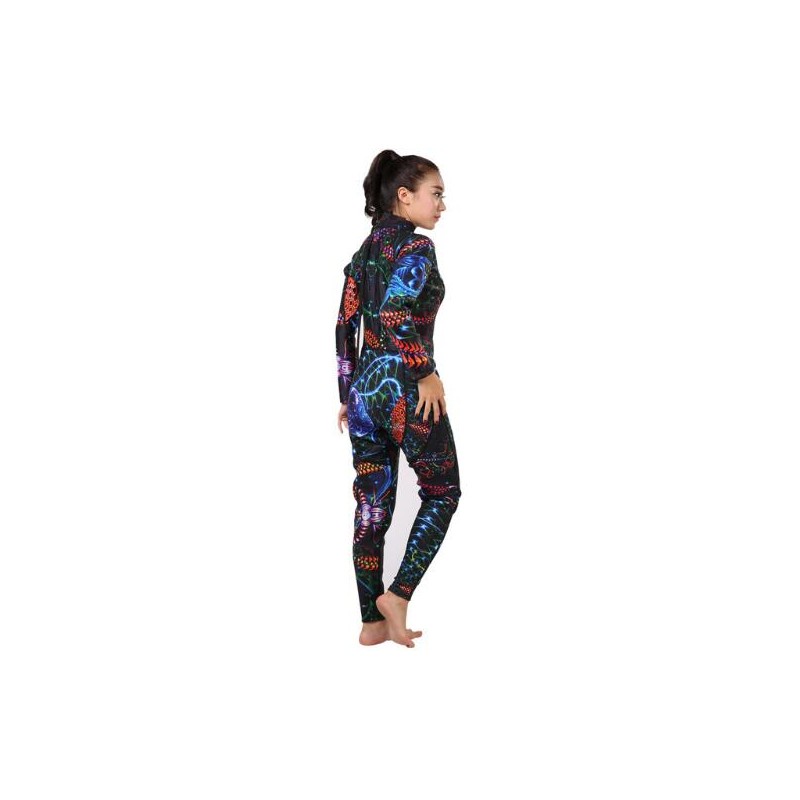 3mm Women Long Sleeved Printing Wetsuit