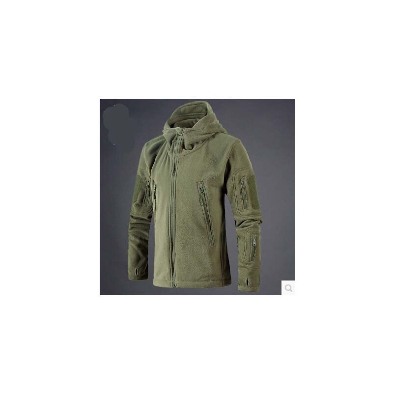 New Military Tactical Outdoor Soft Shell Fleece Jacket Men Army Green